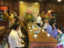 Ban Dân vận, Công an tỉnh Đak Lak chúc mừng Ban Trị sự Phật giáo tỉnh nhân lễ Phật Đản PL.2566 - DL.2022